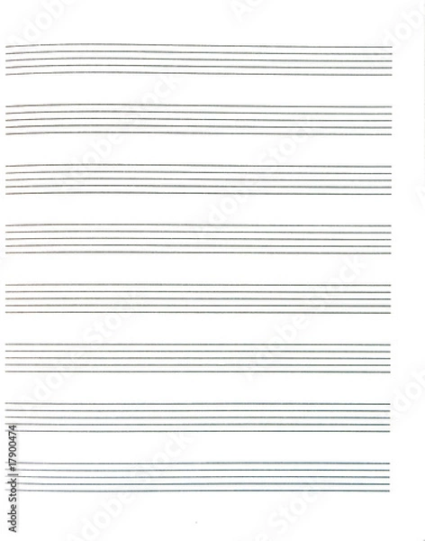 Obraz Blank sheet of music paper