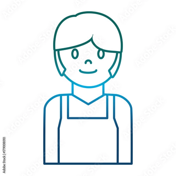 Fototapeta cartoon man icon over white background vector illustration