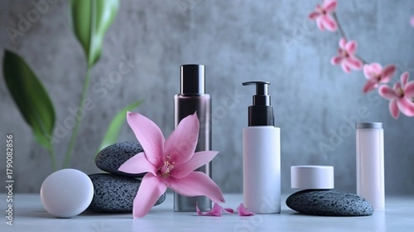 Obraz Luxurious Cosmetic Spa Products with Natural Elements
