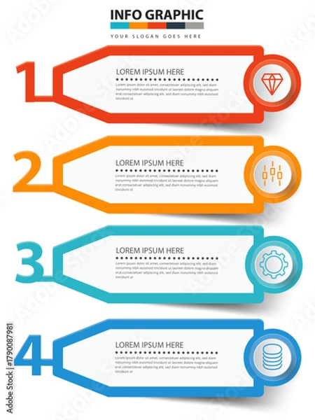 Fototapeta Fruit and Health Food Social Media Banner Template - Simple Design