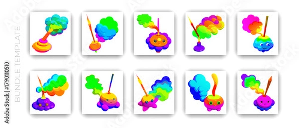 Obraz Abstract Geometric Pattern Set