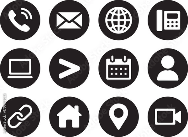 Obraz Contact icon set