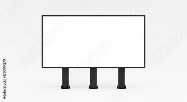 Fototapeta Illustration of blank billboard, ready for your advertising