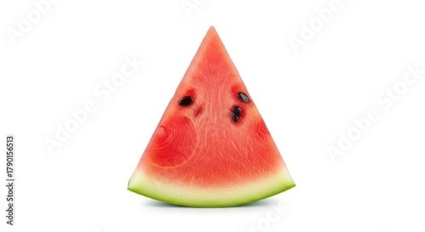 Fototapeta Illustration of a slice of fresh watermelon, ready to eat