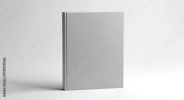Fototapeta Illustration of blank gray book mockup for design presentation