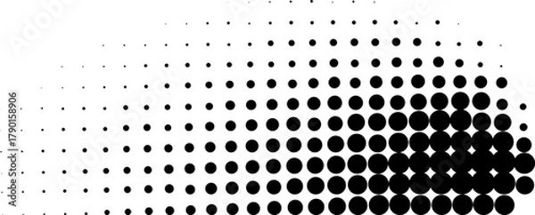 Obraz Black dots forming a halftone gradient texture on white