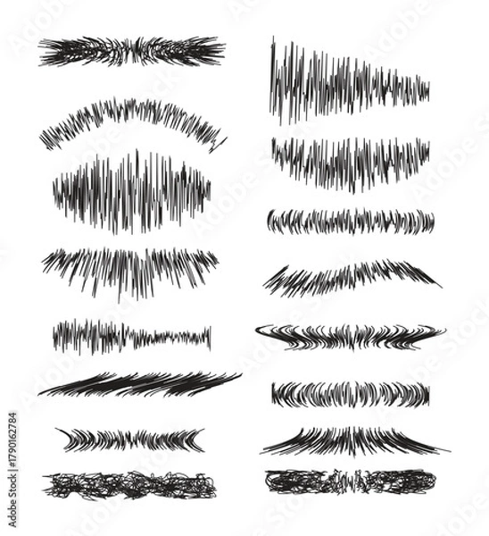 Fototapeta Black Ink Brush Stroke Texture Grid – Abstract Pattern for Artistic and Graphic Design Use