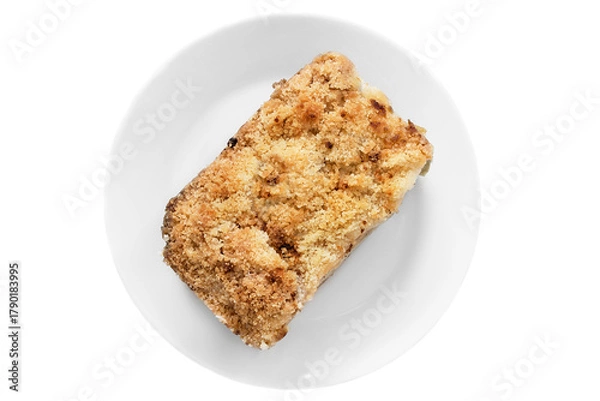 Obraz Cake on plate isolated