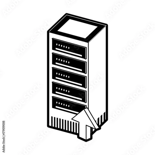 Obraz Storage servers technology icon vector illustration graphic design