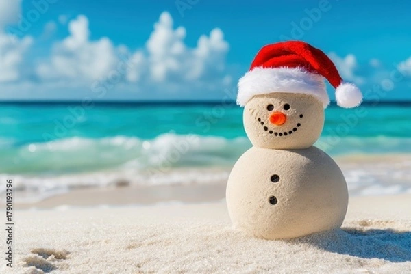 Obraz snowman on the snow