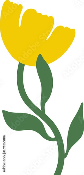 Obraz Yellow Flower With Stem