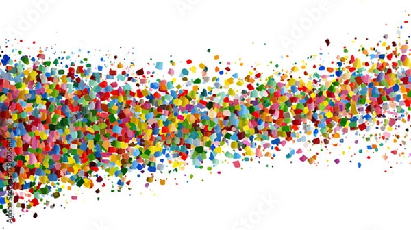 Fototapeta Vibrant Abstract Colorful Confetti Wave on White Background