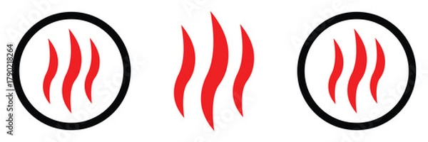 Obraz No Odor and Smoke Symbol Set – Anti Bad Smell, Odor Control, and Forbidden Smoke Vector Icons Collection