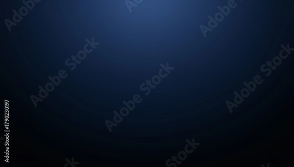 Fototapeta Blue abstract background with dark blue gradient, smooth blue texture, and deep blue color design for calm wallpaper.