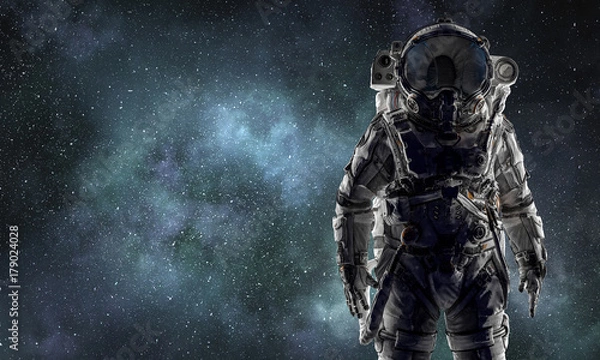 Fototapeta Adventure of spaceman. Mixed media