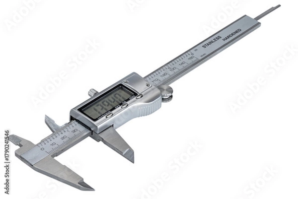 Fototapeta Angled vioew of a digital caliper for measuring