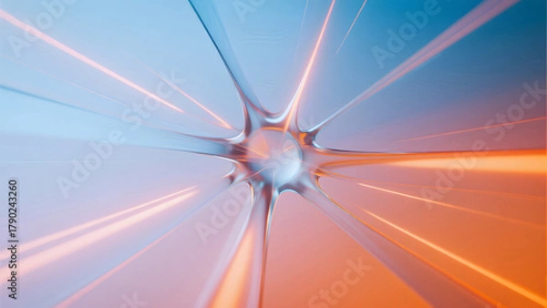 Fototapeta Abstract Motion Blur, Dynamic Background, Radial Light Beams, Colorful Gradient, Modern Design