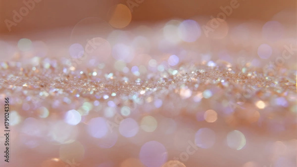 Fototapeta Glittery Bokeh Background, Sparkling Light Effects, Festive Decoration, Holiday Atmosphere, Abstract Design