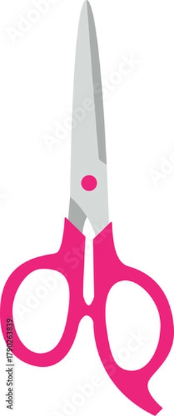 Fototapeta Vector of a pink scissors