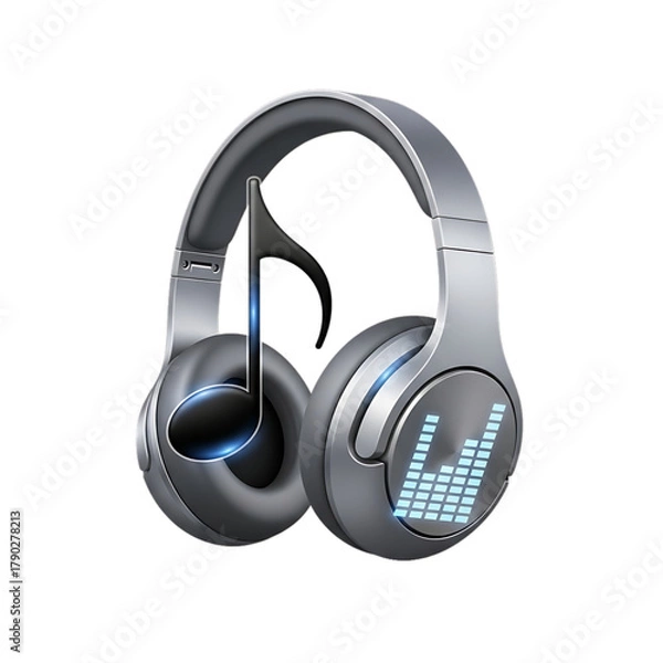 Obraz Headphones representing sound, music, and modern technology.