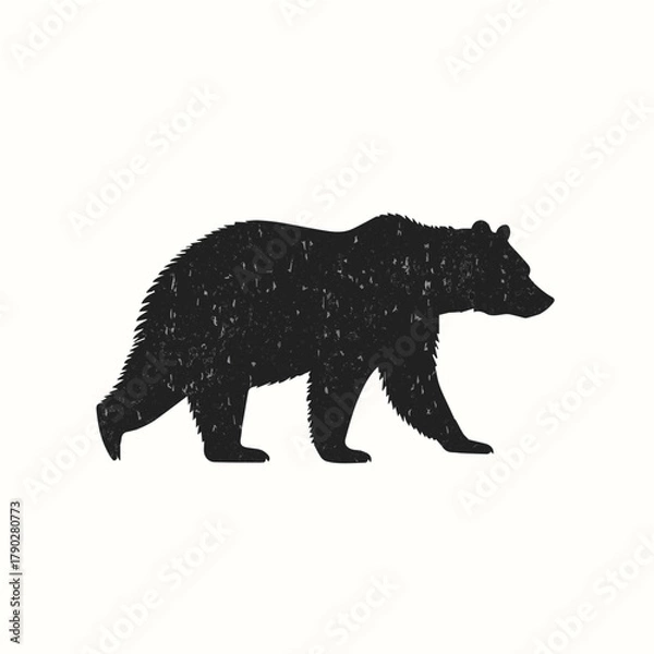 Fototapeta bear silhoutte vector 