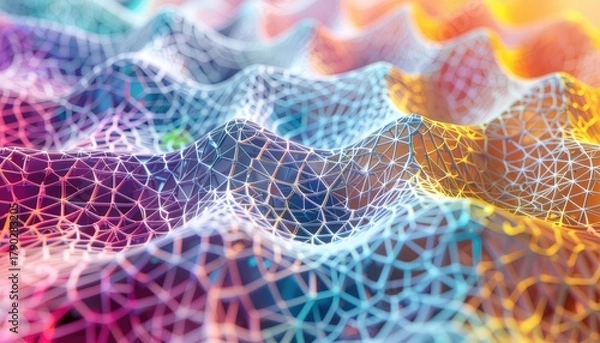 Fototapeta AI Abstract - Geometric Data Pattern