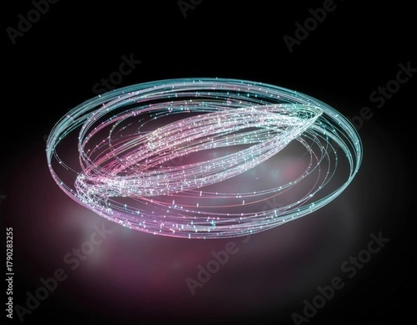 Fototapeta Abstract AI Algorithm Visualization