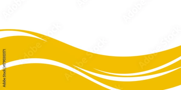 Fototapeta Abstract Yellow White Wave Background Design with Empty Space for Text Template Vector