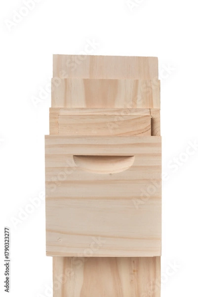 Obraz Stacked wooden beehive boxes for beekeeping