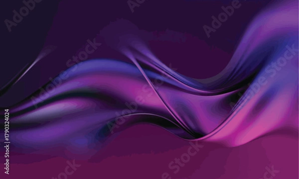 Fototapeta Vibrant Wavy Gradients of Violet and Magenta Graphic Design Background