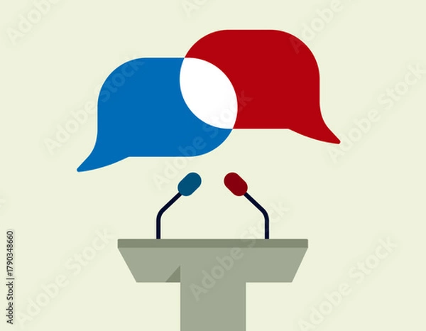 Obraz Debate talk discussion share thoughts illustration