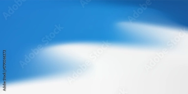 Obraz Beautiful clouds, abstract white and blue color gradient background. Vector illustration.
