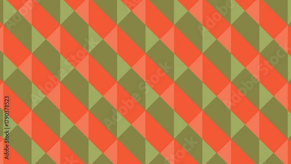 Fototapeta Colorful retro geometric seamless pattern with checkered stripes and vintage textile design