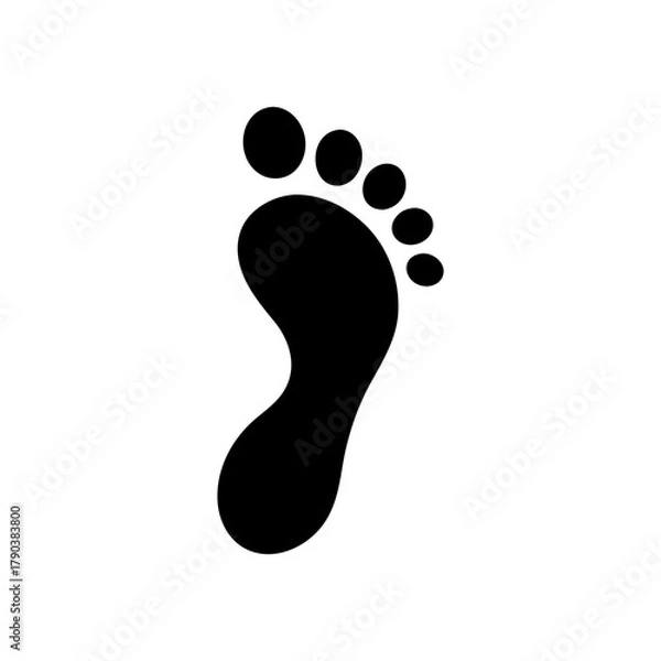 Fototapeta Minimal Walking Footstep Travel and Adventure Symbol Icon Line Art Vector illustration
