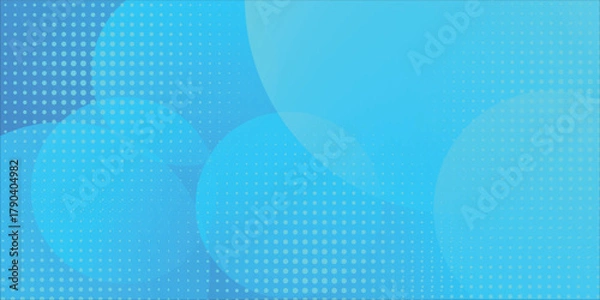 Fototapeta Blue Abstract Background With Dotted Circles And Soft Gradients For Tech And Modern Design