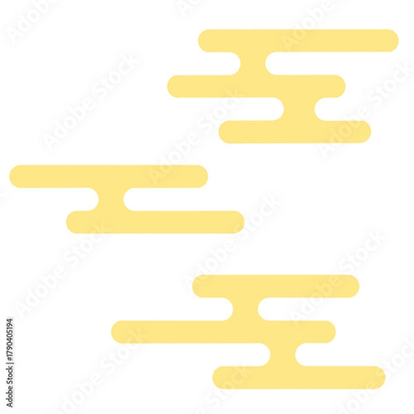 Obraz 和柄素材　雲のイラスト