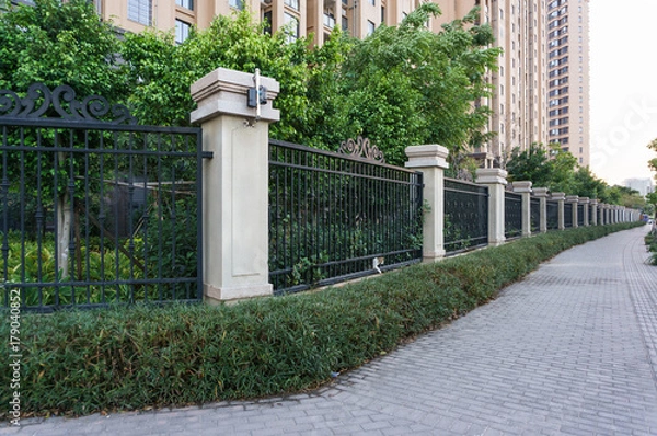 Obraz Road with modern building background during rush hour
