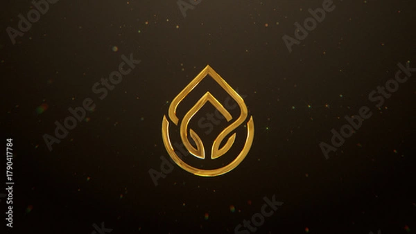 Obraz Gold Logo Reveal