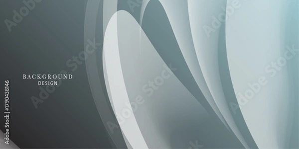 Obraz Abstract gray background with modern wave pattern creativity flows