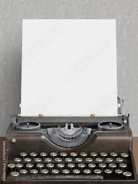 Obraz vintage typewriter with blank paper