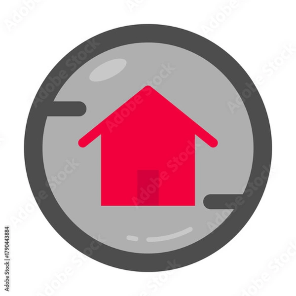 Obraz Home Button Flat