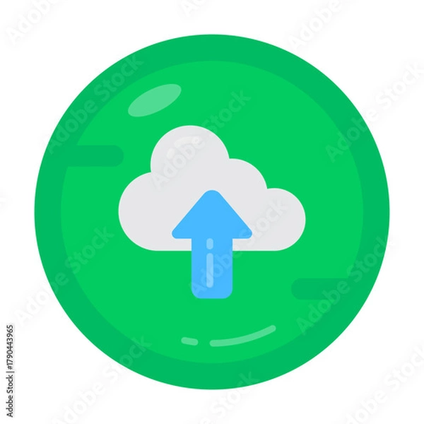 Obraz Upload Button Flat