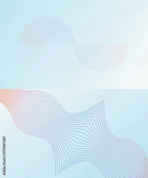 Obraz  Abstract wave line background. stock illustration