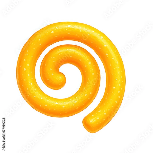 Obraz Orange Spiral Candy Isolated on White
