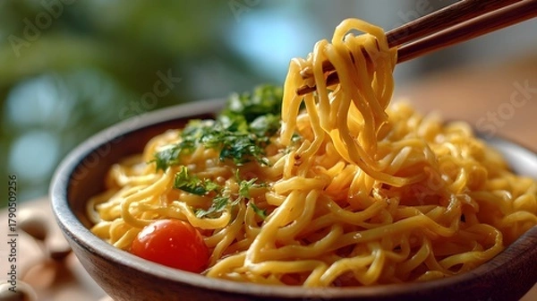 Fototapeta spaghetti with meatballs