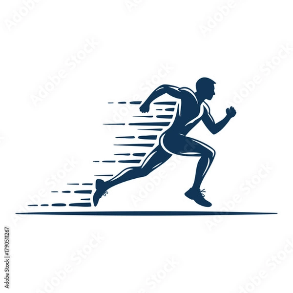 Fototapeta Running man dynamic speed icon
