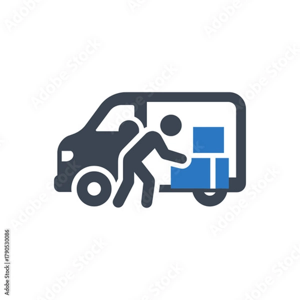 Obraz Loading Delivery Van icon