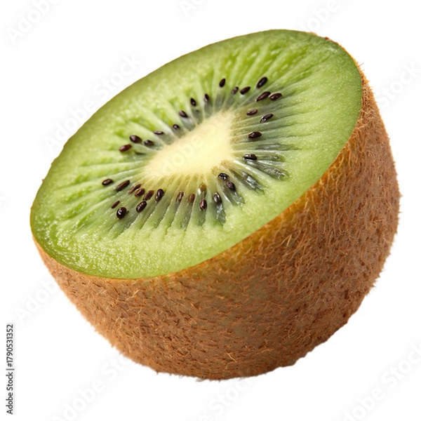 Obraz A whole half kiwi isolated on a transparent background
