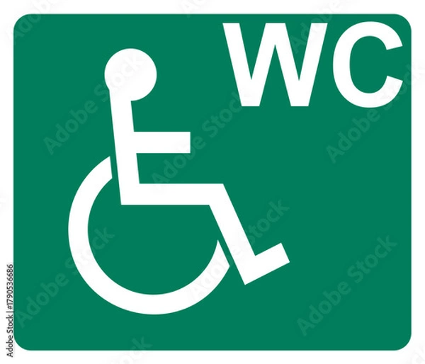 Fototapeta Accessible Restroom/WC Sign