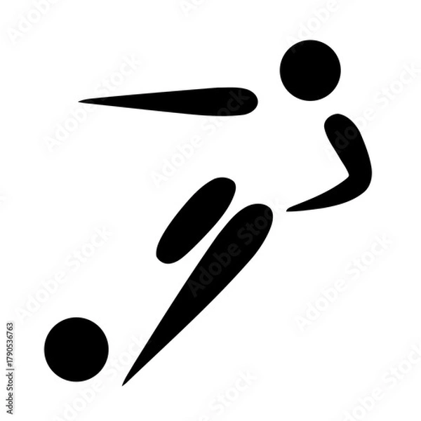 Fototapeta Soccer Player with Ball